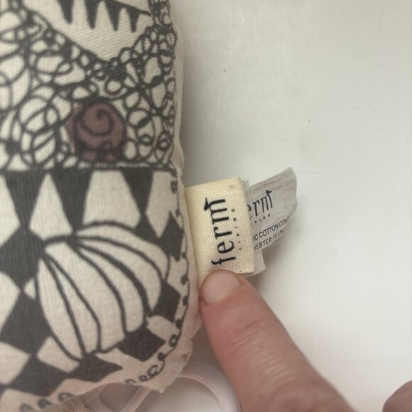 Ferm Living Musical Baby Mobile Toy Black & White Shirley Design Organic Cotton - Picture 5 of 9